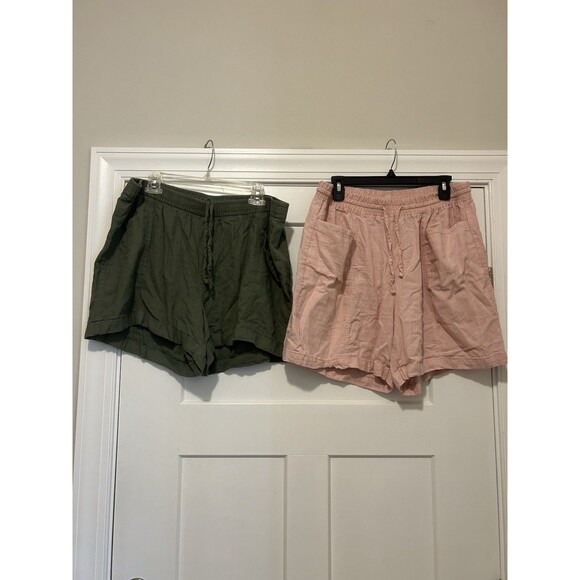Lot of 5 Women's XL Shorts Old Navy Target Cotton Linen Summer Elastic Casual - Picture 3 of 4